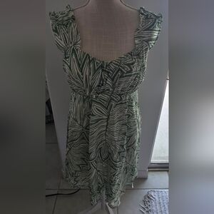 Green Patterned Women's Dress